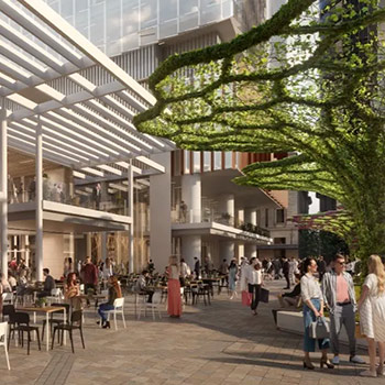 A food court within the Festival Tower precinct